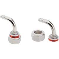 F Fityle 2 Piezas de Cerveza de Barril de Cerveza de Codo para Tuerca para Conector de Grifo de Cerveza de Vástago